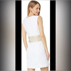 Anne Klein Resort Shift Midi Dress | Ivory | Size 6